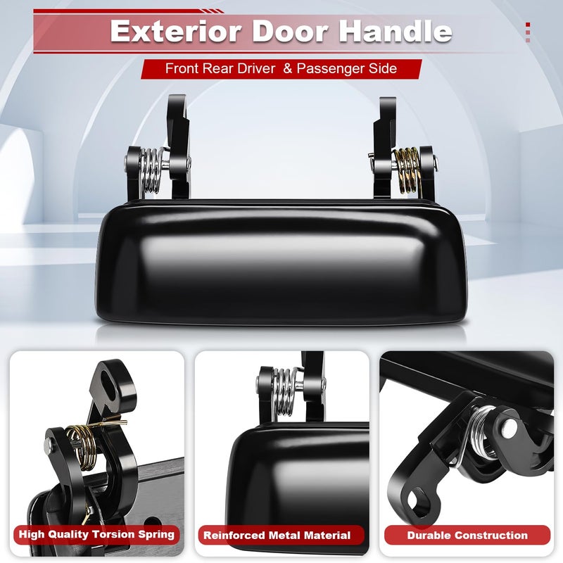 FAERSI Exterior Door Handle Front Rear Driver Side & Passenger Side Replacement for1998-2003 Ford Explorer 98-01 Mercury Mountaineer 2001-2005 Explorer Sport Trac, Replaces# 79102 - Image 4
